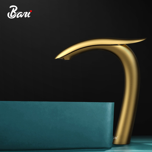 Griferia De Lavamano Draco 29 Cm Brush Gold Marca Bari