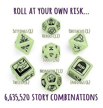 Story Time Dice: Scary Tales - Glows In The Dark! By Ima Ssb