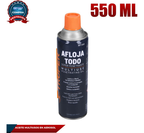 Aceite Aflojatodo En Aerosol, 550 Ml, Truper 13472
