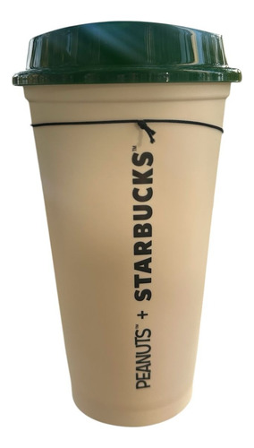 Vaso Reusable Starbucks Peanuts Snoopy Reutilizable Charlie Blanco