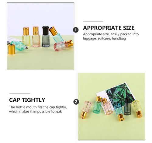 Frasco Enrollable De Vidrio De 10 Ml, 6 Unidades, Perfume Va
