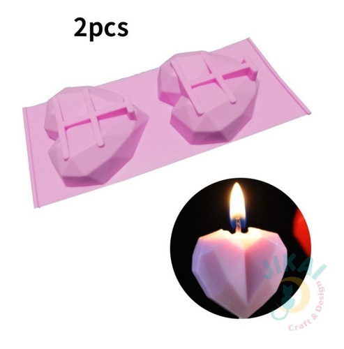 Molde De Silicona Corazón | Vela | Fondant | Arcilla 