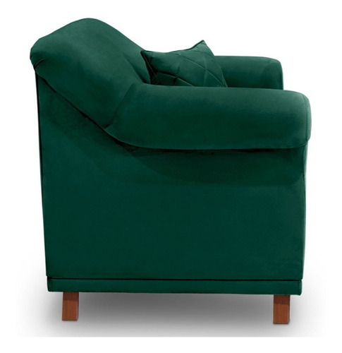 Poltrona Para Sala De Estar Vênus Veludo Verde Floresta