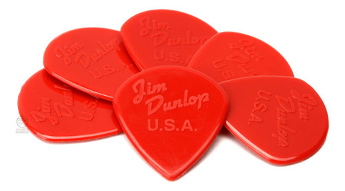 6 Palheta Jazz Iii Vermelha Dunlop 47r3n Jazz3 Guitarra Usa