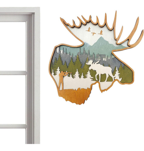 Cabin Decor Deer - Wall Art Hanging Rustic Home