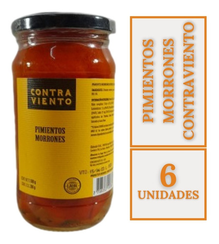 Pimientos Morrones Contraviento 300g. Laur Pack X 6