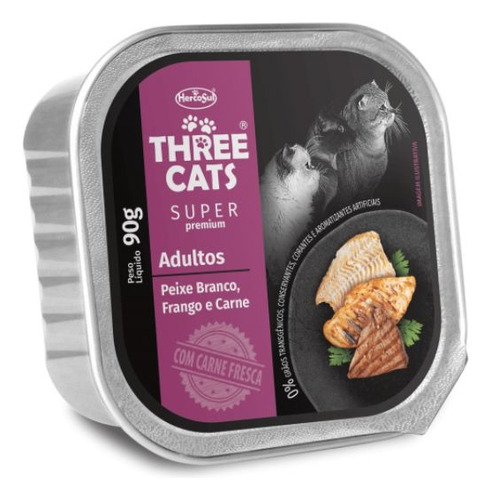 Three Cats Paté Super Premium Adulto 90 Gr