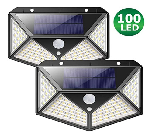 Lampara Led Aplique Con Sensor De Movimiento Y Panel Solar 