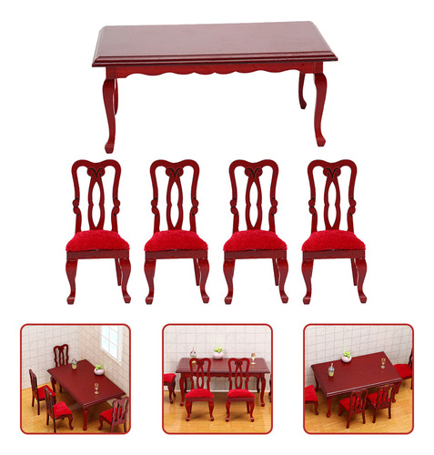 Set De Accesorios De Decoración Para Casas Pequeñas, Mesa Y