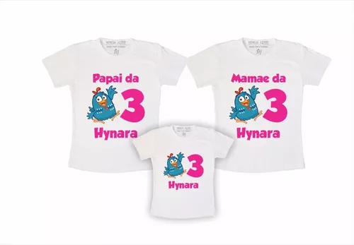 Pensive Offer prototype Kit 4 Camisas Personalizadas Galinha Pintadinha | Daiany Presentear