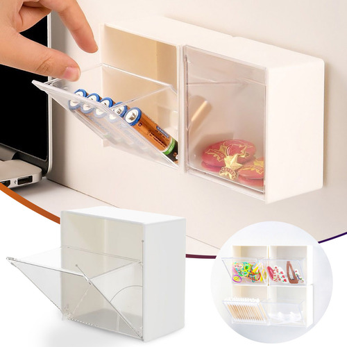 Caja De Almacenamiento En V Autoadhesiva Pequeña Para Montar