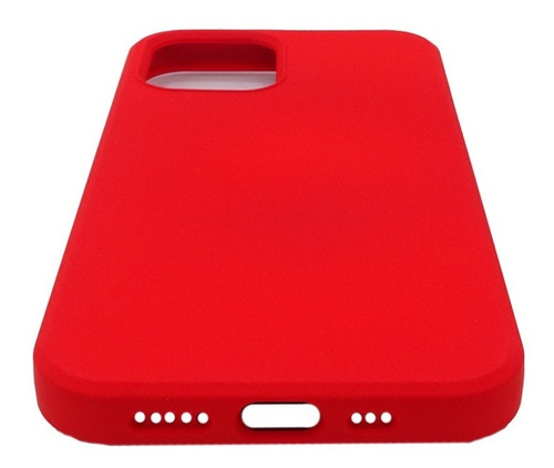 Carcasa Para iPhone 12 Pro Max Silicona Resistent Antigolpes Color Roja