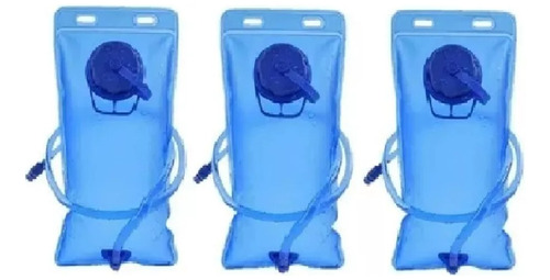 Pack X3 Bolsas Camelback Hidratación Azul 2 Lts