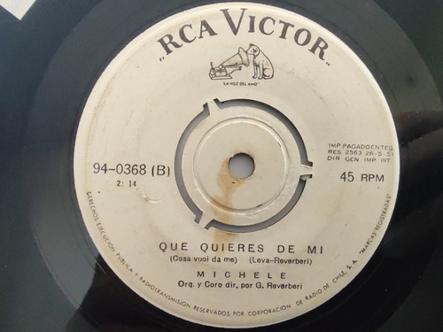 Vinilo Single De Michele Si Quieres Dejarme (q61