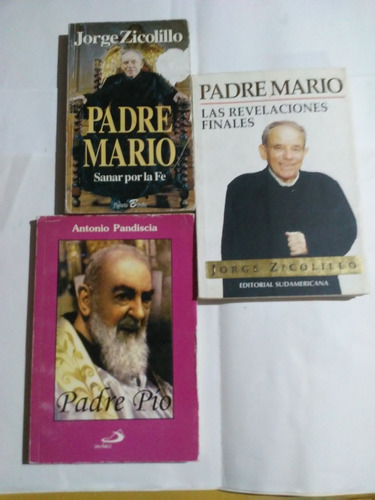 Libros Usados Padre Mario (2) + Padre Pio. Precio X 3