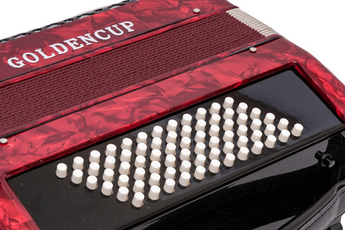 Acordeon Verdulera Golden Cup 72 Bajos 62 Y 37 Rojo