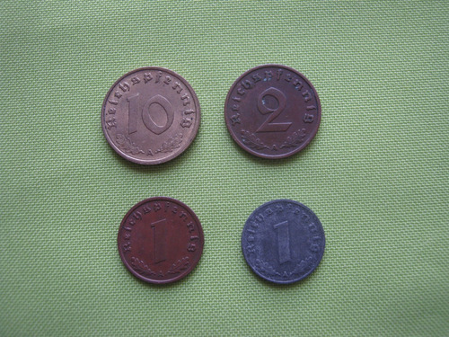 Alemania Tercer Reich Lote 4 Monedas Diferentes 