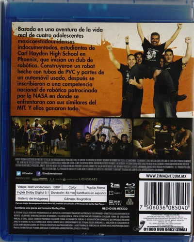 Imagen 2 de 3 de Los Inventores Spare Parts Gorge Lopez Pelicula Blu-ray
