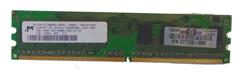 Memoria Ram 1gb Ddr2 1rx8 Pc2-5300u Micron, Titan-memory (Usado)