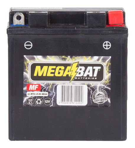 Batería Moto Megabat Mt5l Discover 125, Fz 16, Pulsar Ns 125