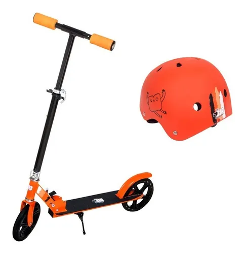 Monopat n Infantil Bia Plegable Con Freno Casco Protecci n