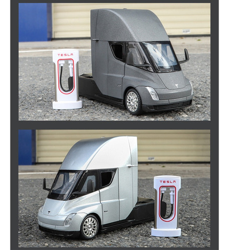 Camión Tesla Miniatura Con Luz Y Sonido