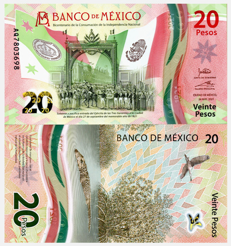 México - 20 Pesos - Año 2021