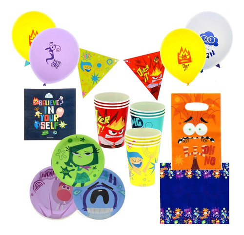 Pack Cotillon Cumpleaños Intensamente X10 Cotillón Activarte