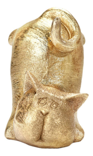 Estatua De Gato Figurina De Animales Fun Estilo C