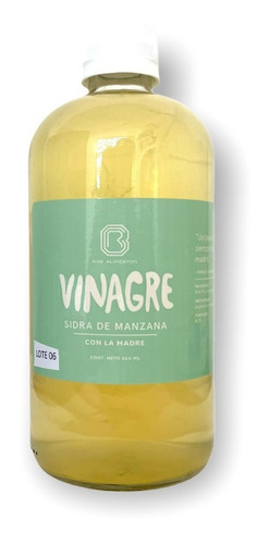 Vinagre De Sidra De Manzana Con La Madre Alimentos Rgb 500ml