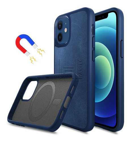 Imagen 5 de 5 de Case Funda Protector Magsafe Leather Cuero Magnetico iPhone