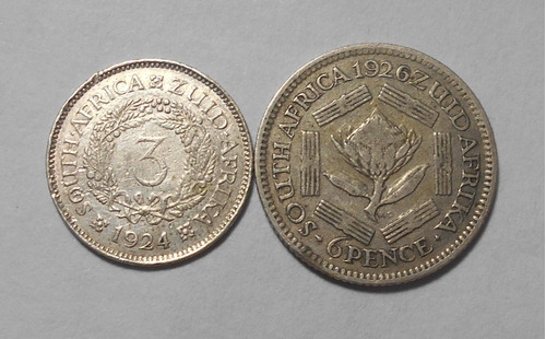 Sudáfrica Escasos 3 Y 6 Pence 1924 - 1926 George V - Plata 