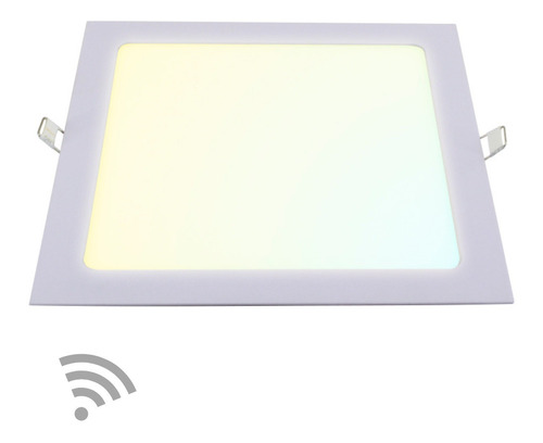 Plafon Quadrado Embutir 24w Inteligente Smart Wifi Taschibra Cor Branco 100V/240V