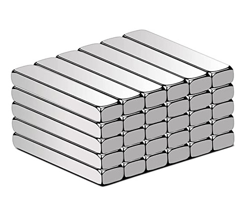 Iman De Neodimio Rectangular De 25 X 5 X 3mm 30 Unid Plata