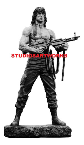 Rambo S Stallone Figura Model Kit Para Armar Y Pintar 120 Mm