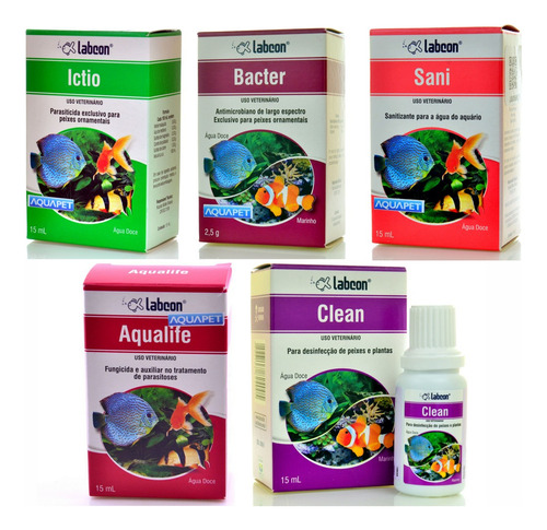 Kit Ictio Aqualife Bacter Clean Sani 15ml Alcon
