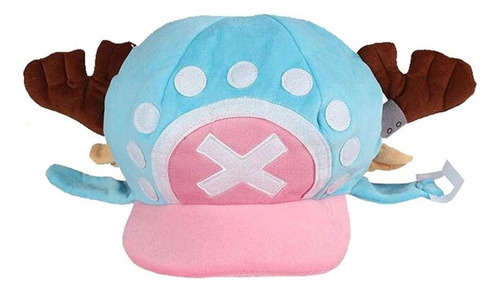 Gorro Felpa Chopper Celeste De One Piece  Importado