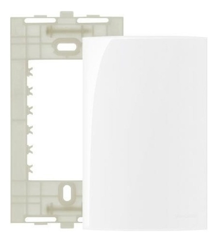Placa 4x2 Cega Branca C/ Suporte Sleek Margirius Branco