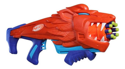 Lanzador de dardos Nerf Wild Lionfury Hasbro F8646 naranja