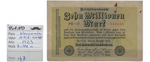 B206 Billete Alemania 10 Millones De Marcos Año 1923 P-106a