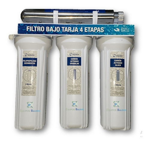 Filtro Purificador Agua Potable Domestico 4etapas Carbon Uv.