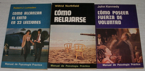 3 Libros Manual Psicologia Práctica Relajarse Voluntad Exito