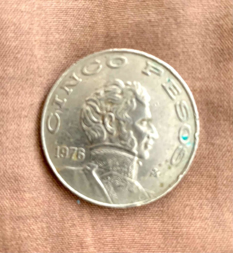 Moneda Mexicana 5 Pesos 1976