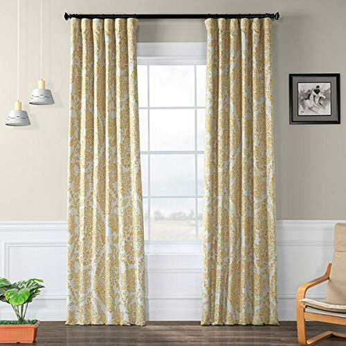 Cortina Opaca Hpd Estampada 50x108 (1 Panel) - Amarillo Oro.