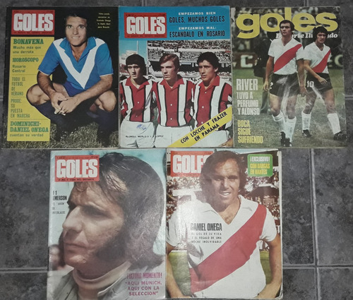 Lote De 5 Revistas Goles N°1206-1208-1258-1262-1363