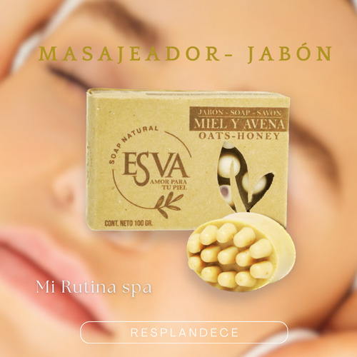 Jabón Masaje Avena Y Miel Esva Natural 100g Pack 3
