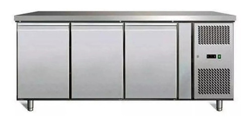 Bajo Mostrador Refrigerado 3 Puertas Acero Inox. Equiparte.