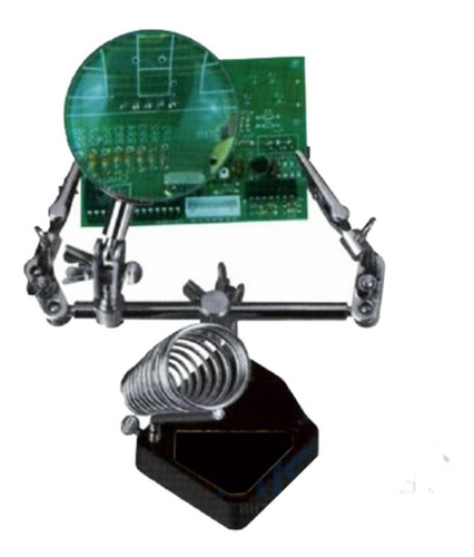 Soporte Sujetador Con Lupa Tercera Mano Con Portacautin