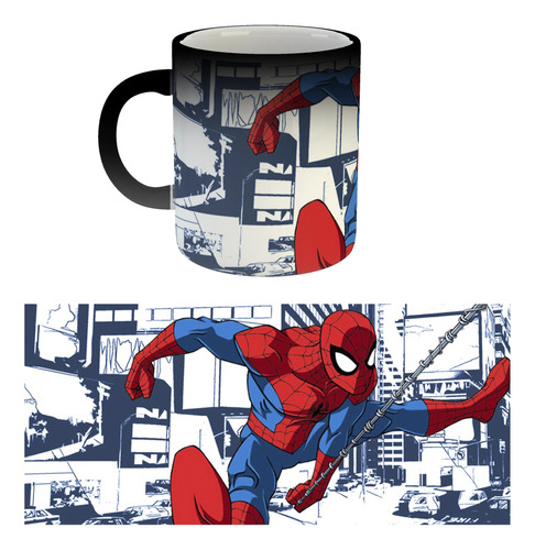 Taza Mágica Spiderman Marvel Peter Parker |de Hoy No Pasa|2