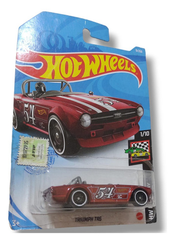 Triumph Tr6 Race Day Hotwheels Mattel 1/64